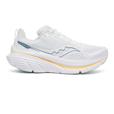 Saucony Womens Guide 17 Running Shoe White | Peel | Blanc / 7