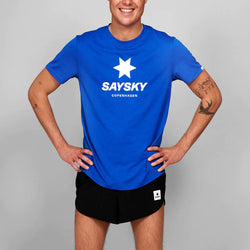 Saysky Mens Logo Combat T-shirt S / Blue