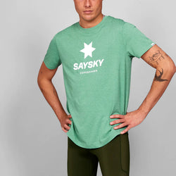 Saysky Mens Logo Combat T-shirt S / Green