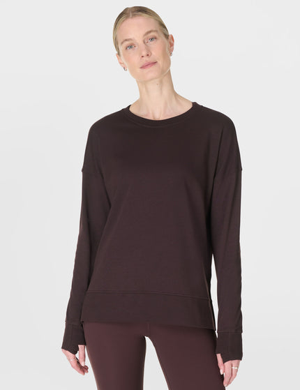 Sweaty Betty After Class Longline Sweatshirt XS / Sable Brown
