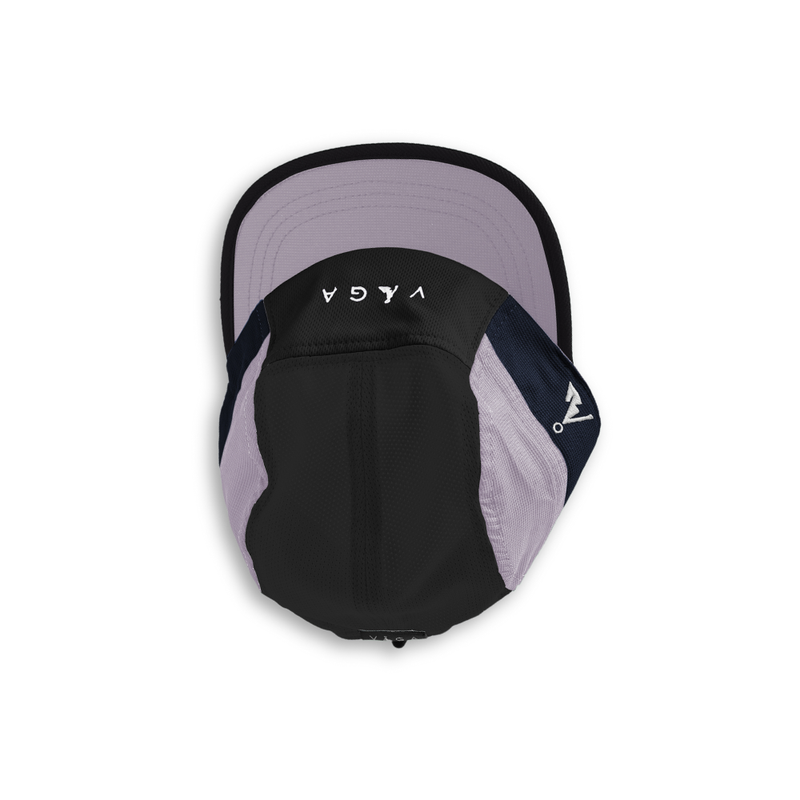 VAGA Club Cap Running Hat Black/Navy/Lilac