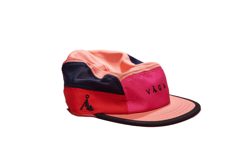 VAGA Club Cap Running Hat Red/PosterPink/Peach/NavyBlue