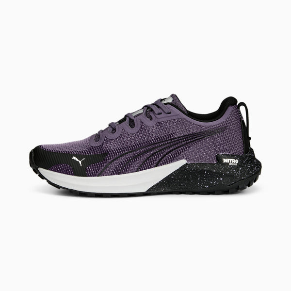 Womens Puma Fast-Trac Nitro Running Shoe Purple Charcoal-PUMA Black / 8