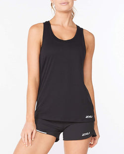 2XU Womens Aero Singlet Running Vest XS / Black/Silver Reflective