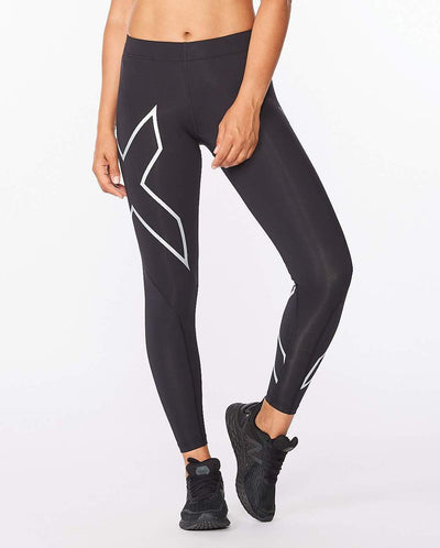 2XU Womens Core Compression Tights Black/Silver / XS