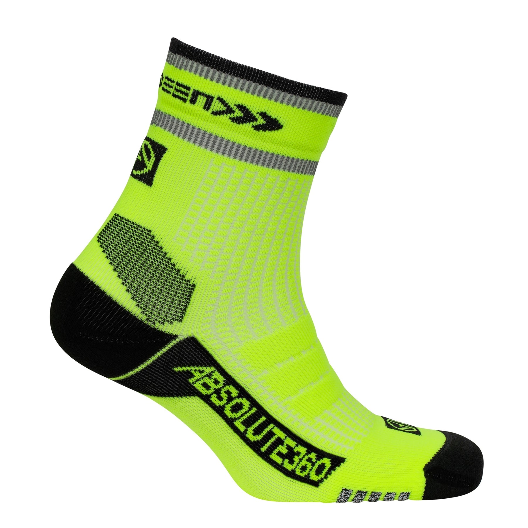 Absolute 360 Be Seen Performance Quarter Running Socks – Run Company