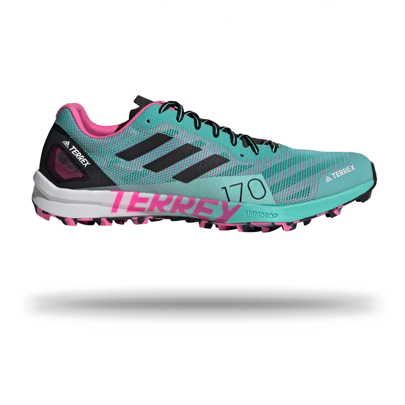 Adidas Womens Terrex Speed Pro Running Shoe Acid Mint/Core Black/Screaming Pink / 4