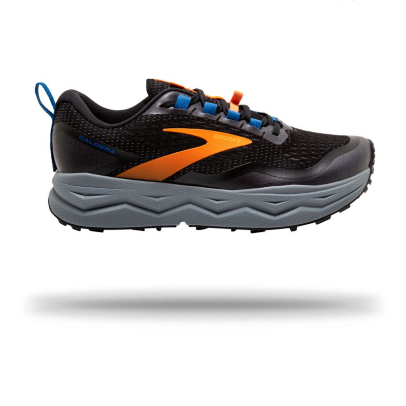 Brooks Mens Caldera 5  Trail Shoe 9 / Black/Orange/Blue