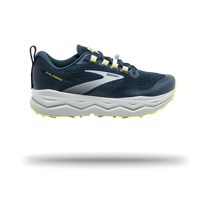 Brooks Womens Caldera 5 Trail Shoe 4 / Teal/Grey/Yellow