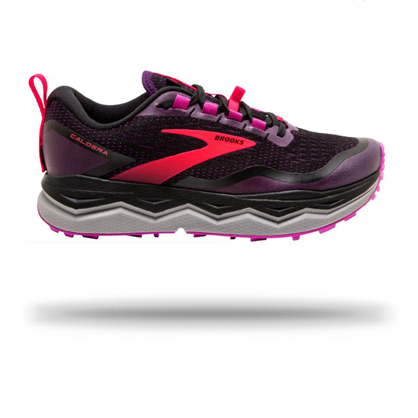 Brooks Womens Caldera 5 Trail Shoe 5.5 / Black/Fuschia/Purple