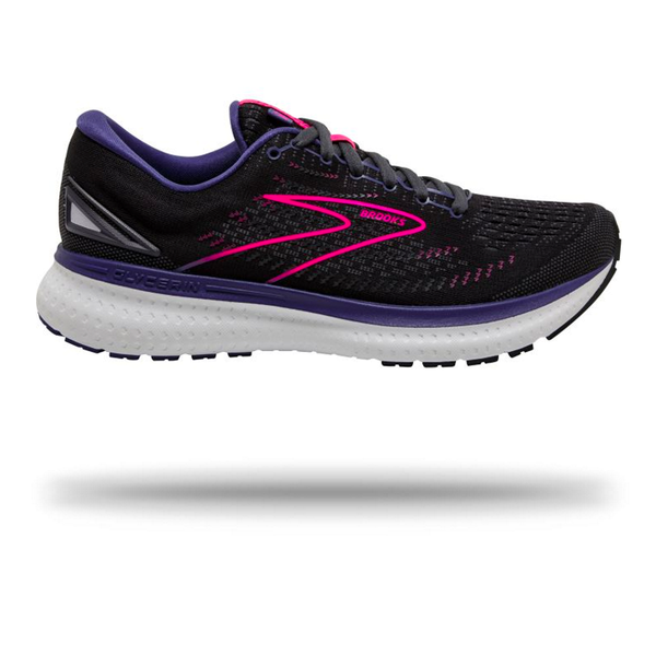 Brooks Womens Glycerin 19 Running Shoe Black / Ebony / Pink / 4.5