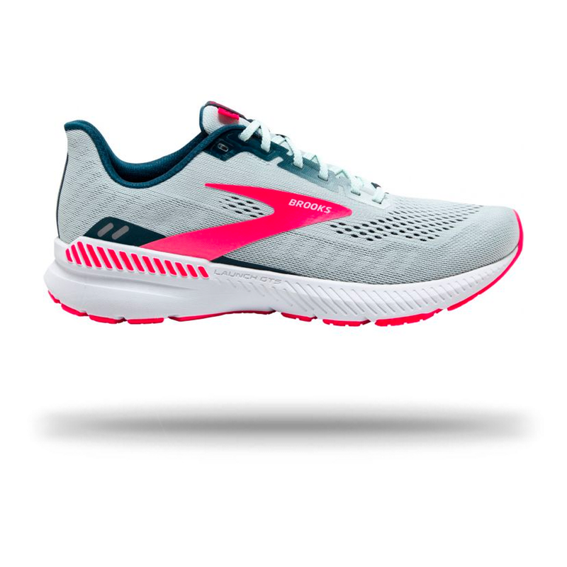 Brooks Womens Launch GTS 8 4.5 / Ice Flow/Navy/Pink