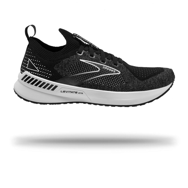 Brooks Women's Levitate StealthFit 5 GTS Running Shoe Black | Grey | White / 5