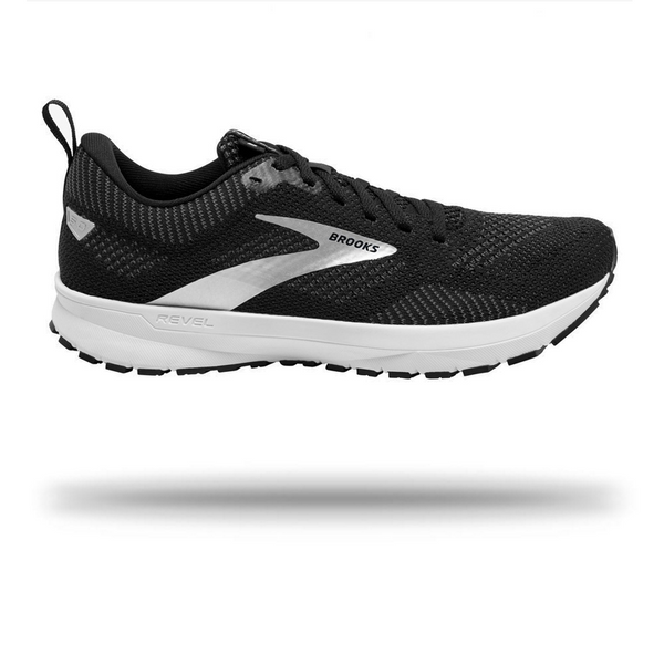 Brooks Women's Revel 5 Running Shoe Black/Grey/White / 4