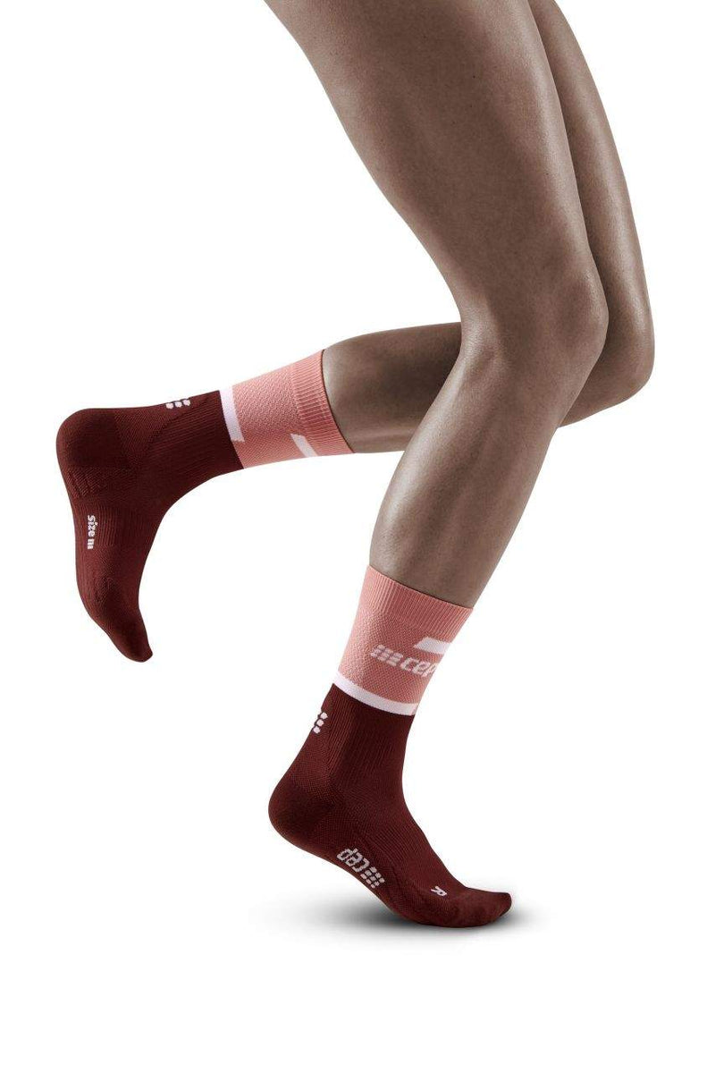 CEP Womens Run Sock Mid Cut V4 II / Rose/red