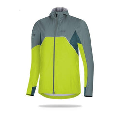 Gore Womens R7 Partial Gore-Tex Infinium Hooded Running Jacket XS / Citrus Green|Nordic Blue