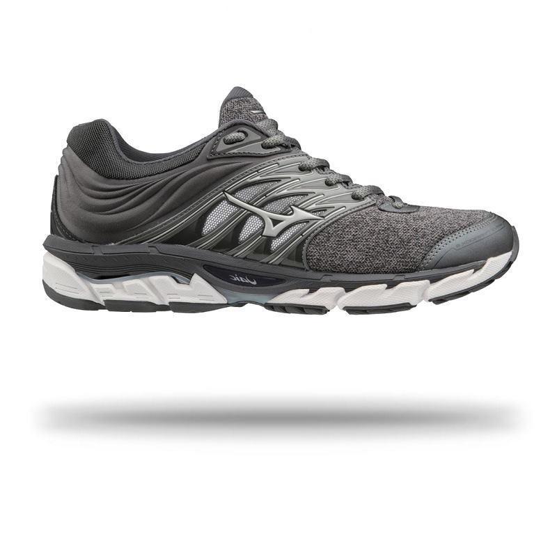 Mizuno Mens Wave Paradox 5 Running Shoe 7.5 / Grey|Magnet