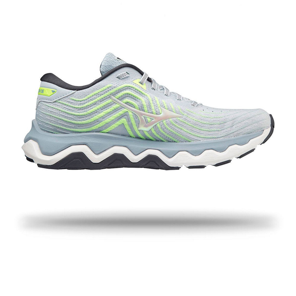 Mizuno Womens Wave Horizon 6 Running Shoe Grey/Neon / 5