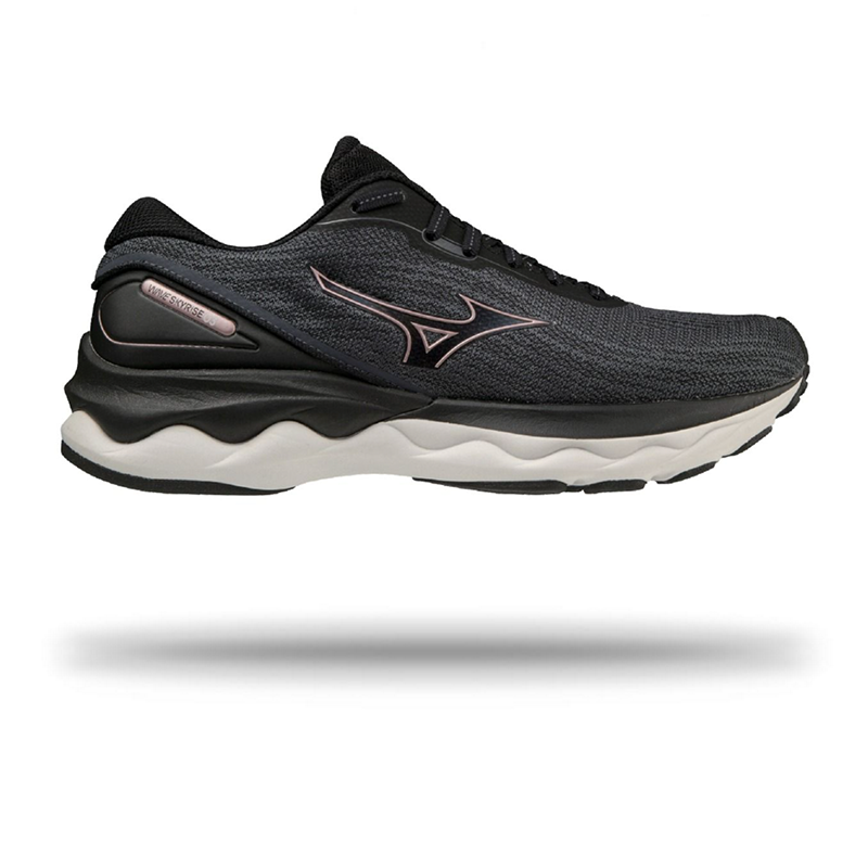 Mizuno Womens Wave Skyrise 3 Running Shoe Black Copper / 4