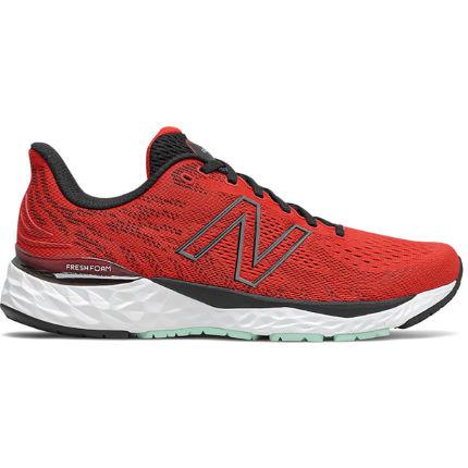 New Balance Mens 880 V11 Running Shoe Velocity Red/Black / 8