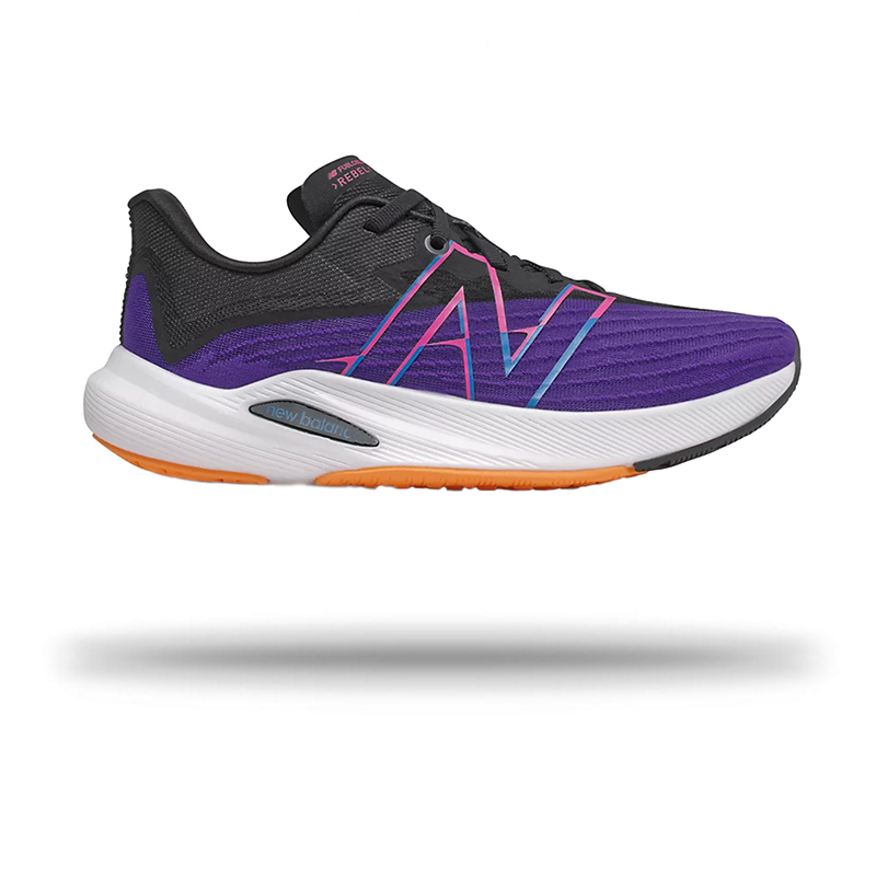 New Balance Womens FuelCell Rebel Running Shoe Deep Violet/Black / 5