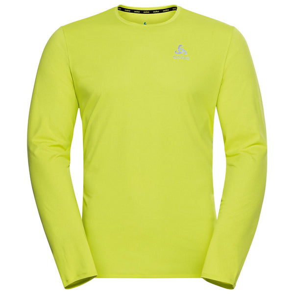 Odlo Men's Performance Warm Long-Sleeve Base Layer Top Safety Yellow / Small