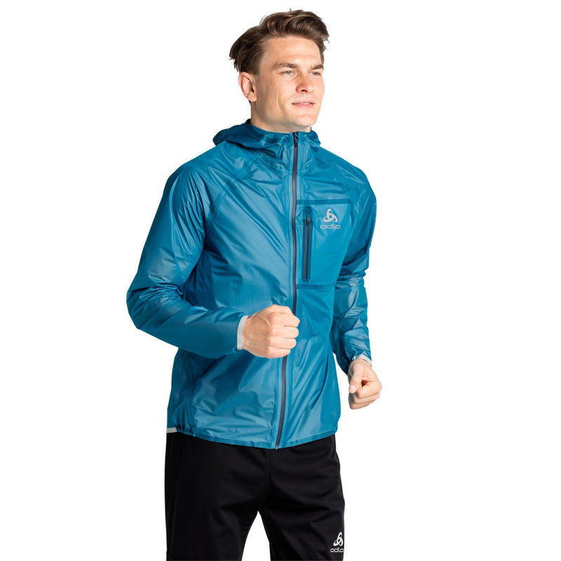 Odlo Men's Zeroweight Dual Dry Waterproof Hooded Running Jacket