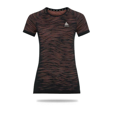 Odlo Womens Blackcomb Ceramicool S/S Running Top Black/SpaceDye / XS