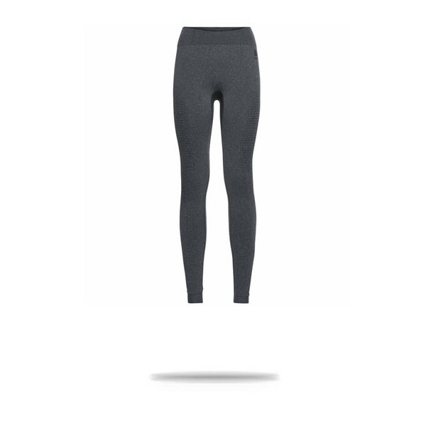 Odlo Womens Performance Warm Eco Baselayer Pants Grey Melange|Black / XS