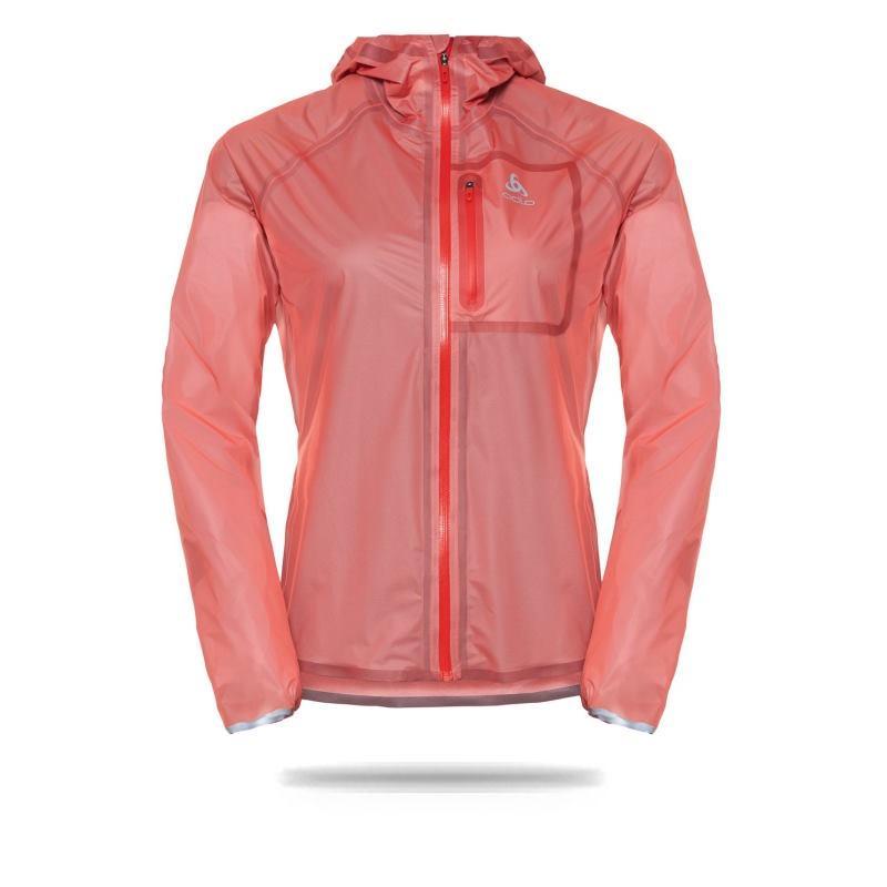 Odlo Womens Zeroweight Dual Dry Waterproof Running Jacket Hot Coral / XS
