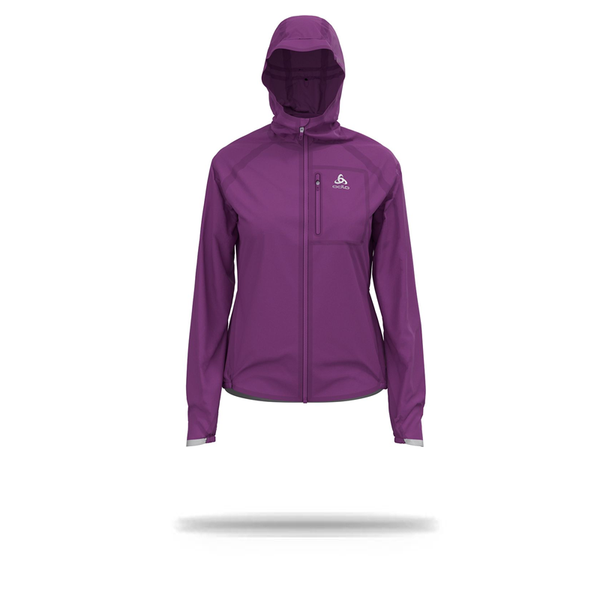 Odlo Womens Zeroweight Dual Dry Waterproof Running Jacket Hyachinth Violet / S
