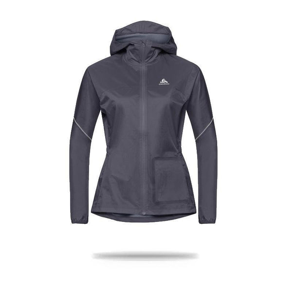 Odlo Womens Zeroweight Warm Rain Jacket XS / Odyssey Gray