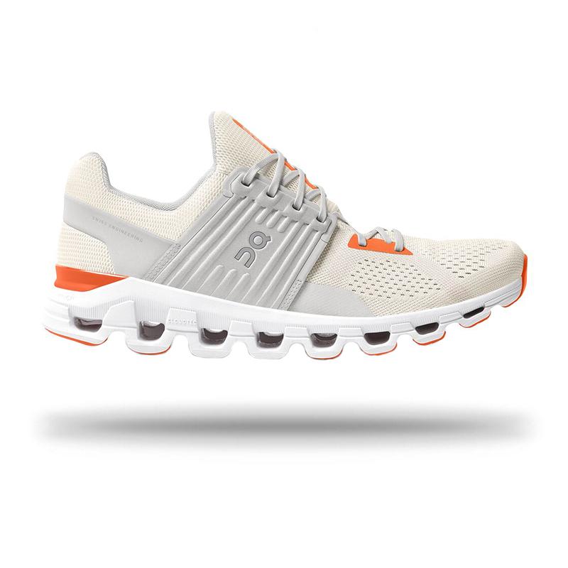On Mens Cloudswift Running Shoe White/Flame / 12