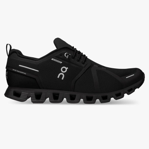 On Mens Cloud 5 Waterproof Running Shoe Black / 9.5