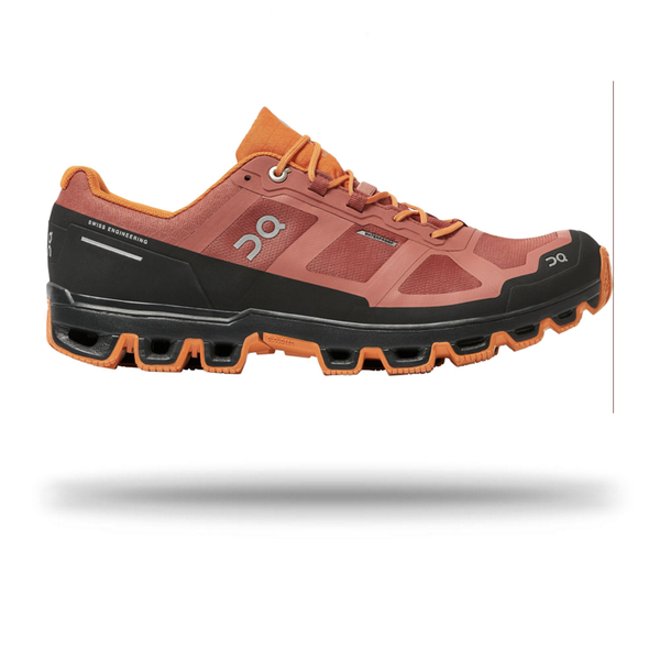 On Mens Cloudventure Waterproof Trail Shoe Rust/Orange / 7.5