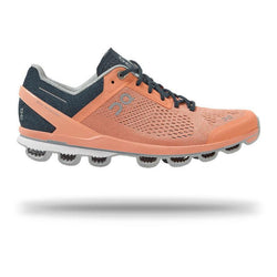 On Womens Cloudsurfer Running Shoe Coral|Navy / 6