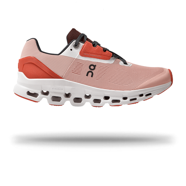 On Womens Cloudstratus 2.0 Running Shoe Rose | Red / 4