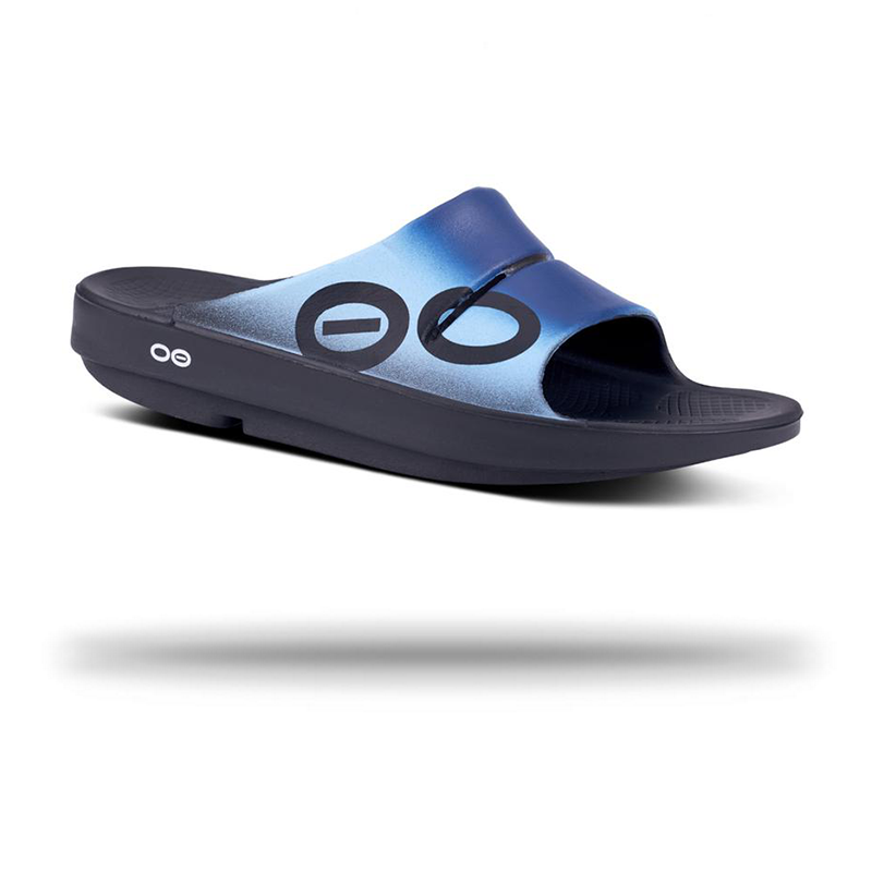 Oofos Unisex Ooahh Sport FlipFlop Azul / Mens 7 / Womens 8