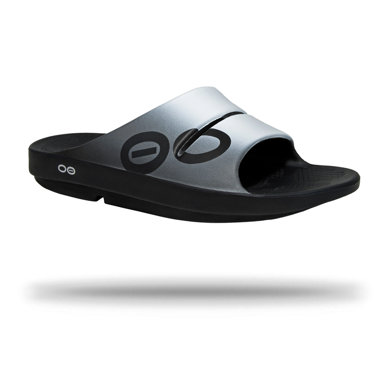 Oofos Unisex Ooahh Sport FlipFlop Smoke / Womens 7