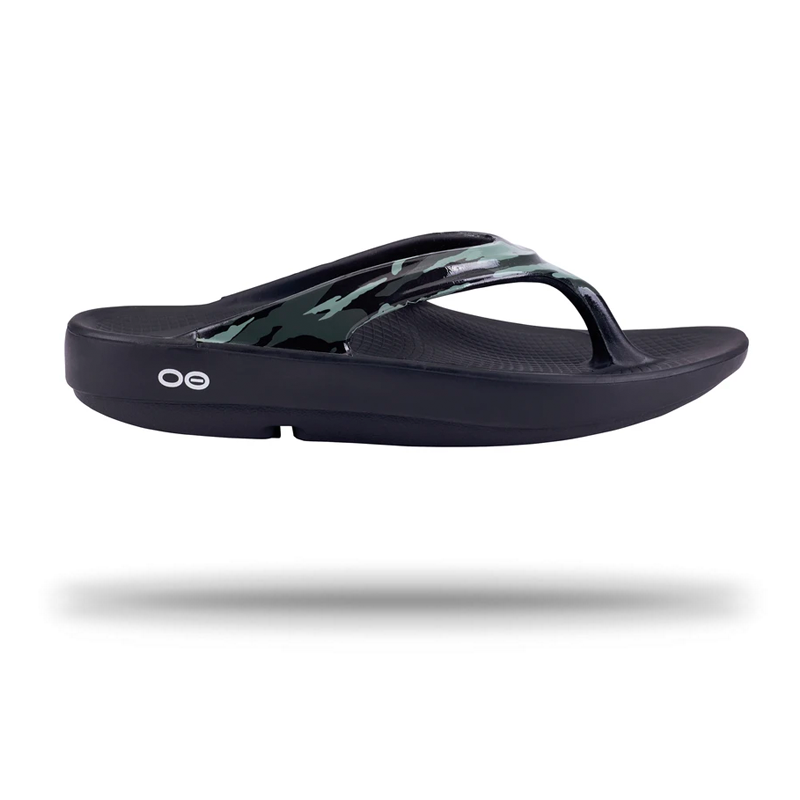 OOfos Womens OOLALA Flip Flop 6 / Green Camo