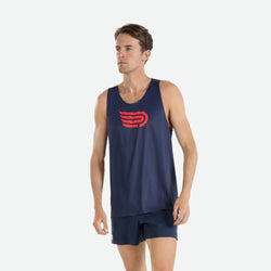 Pressio Mens Arahi Singlet Top Navy/Red / Small