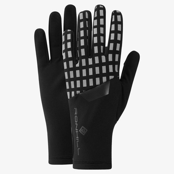 Ronhill Afterhours Gloves Reflective Black/White Reflct / Small