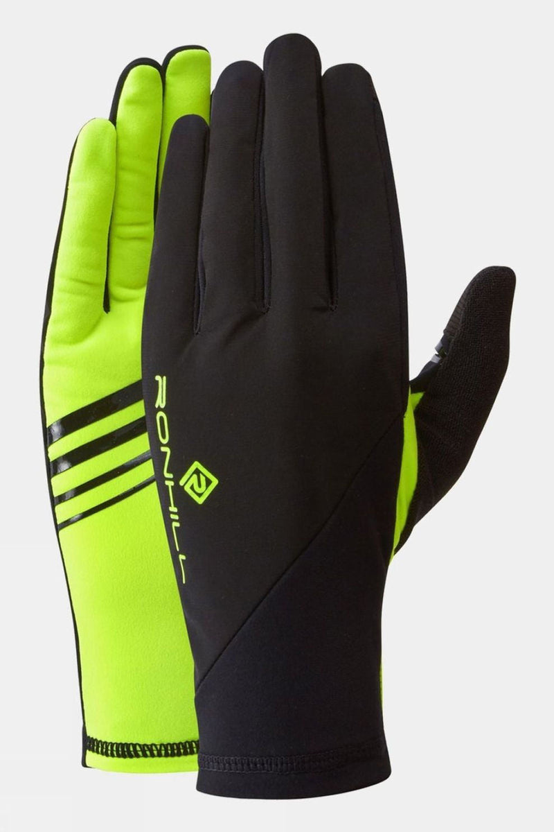 Ronhill Wind Block Gloves Black/Fluo Yellow / Small