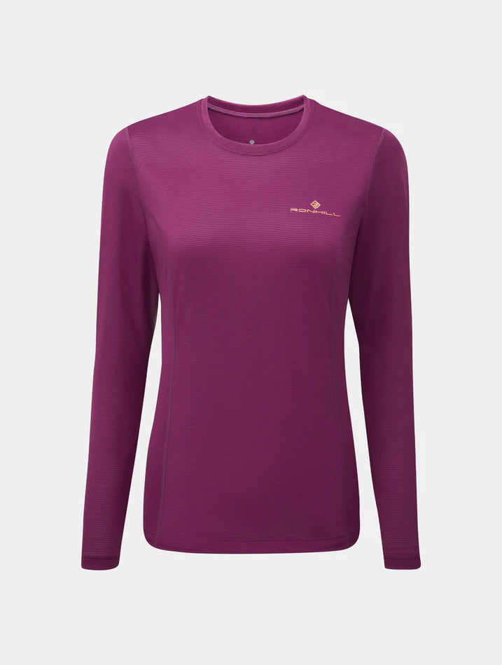 Ronhill Women's Tech Long Sleeve Tee Grape/Mango / 16