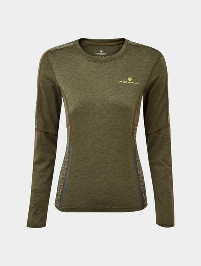 Ronhill Womens Life Nightrunner L/S Sleeve 8 / Khaki