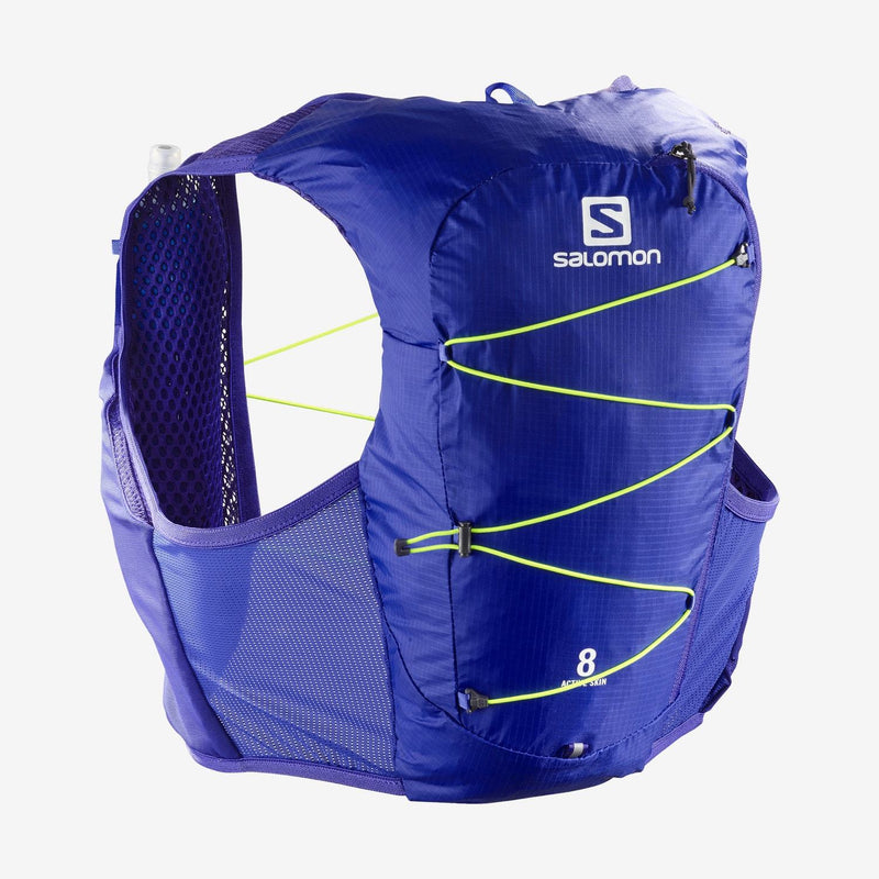 Salomon Active Skin 8 Set Running Backpack Clematis blue / S