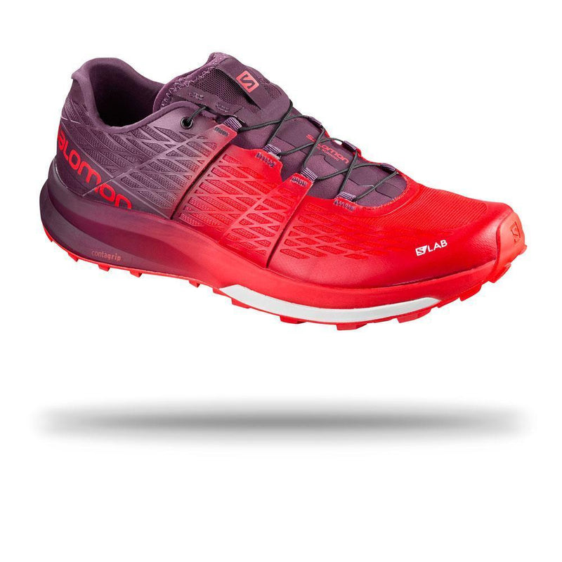 Salomon Unisex S/LAB Ultra 2 Trail Shoe Red/Mavrick/White / 7.5