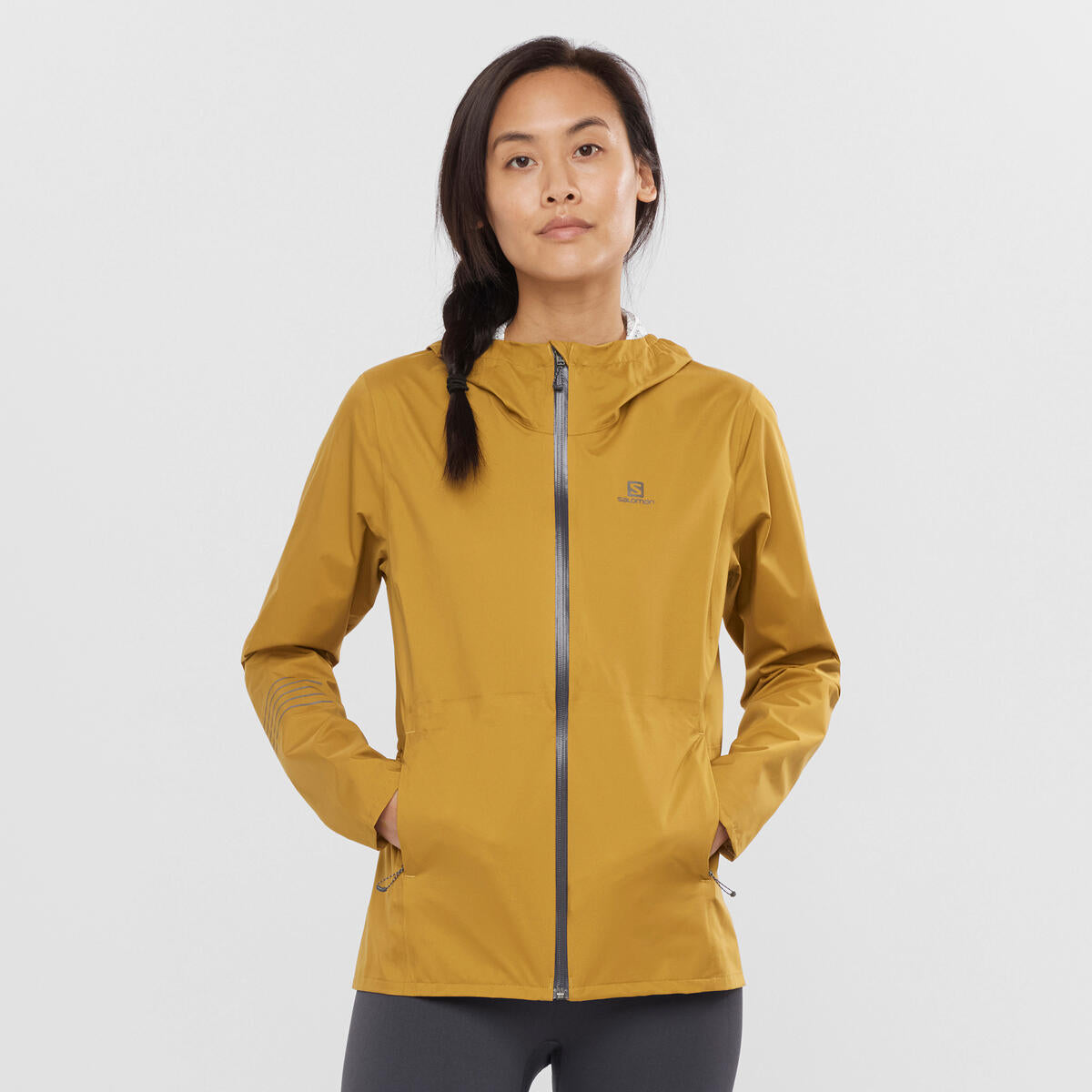 Salomon Women's Bonatti Waterproof Jacket Cumin/Ebony / XS