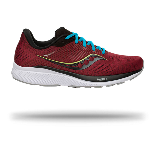 Saucony Mens Guide 14 Running Shoe Mulberry Lime / 8