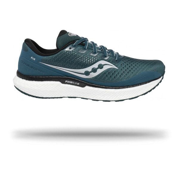 Saucony Mens Triumph 18 Running Shoe Deep Teal/Silver / 8